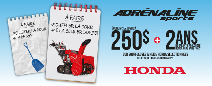 Promo souffleuses Honda